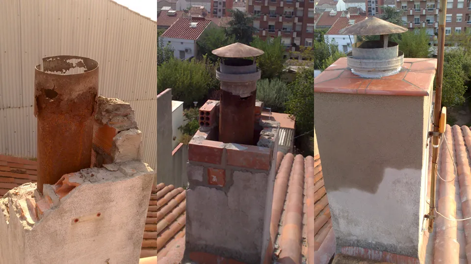 Chimeneas rehabilitadas por Construcciones Mogar